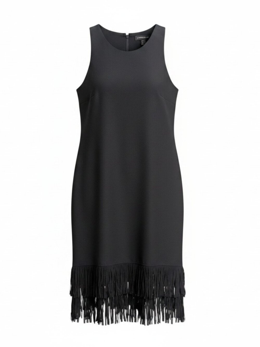 Banana Republic Black Fringe Hem Shift Dress Size 0P — EUC